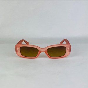 matte salmon frame rectangle sunglasses